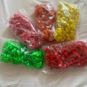 Adjustable Poultry Leg Rings – Numbered 001-100 (Various Colors)