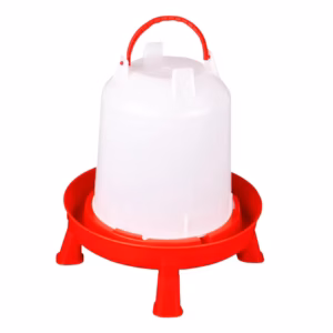 6.0 litre Red Plastic Poultry Drinker with Legs