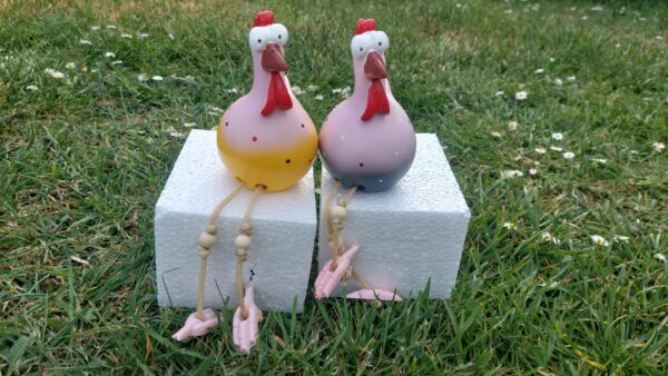 Set of 2 Chicken Garden Ornament – A Lovely Addition to Your Outdoor Space!