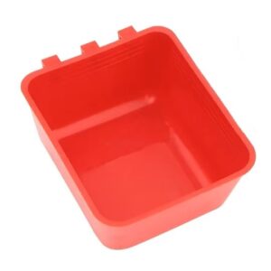 Hook Feeder & Water Drinker Cage Cups for chicks, chickens, Broody Chickens - Rectangle