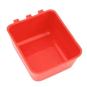Hook Feeder & Water Drinker Cage Cups for chicks, chickens, Broody Chickens - Rectangle