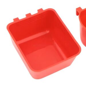Hook Feeder & Water Drinker Cage Cups for chicks, chickens, Broody Chickens - Rectangle